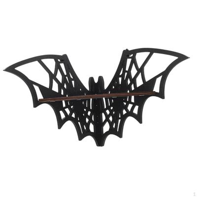 Bat Wall Shelf Halloween Gothic Decorative Floating Sculpture for