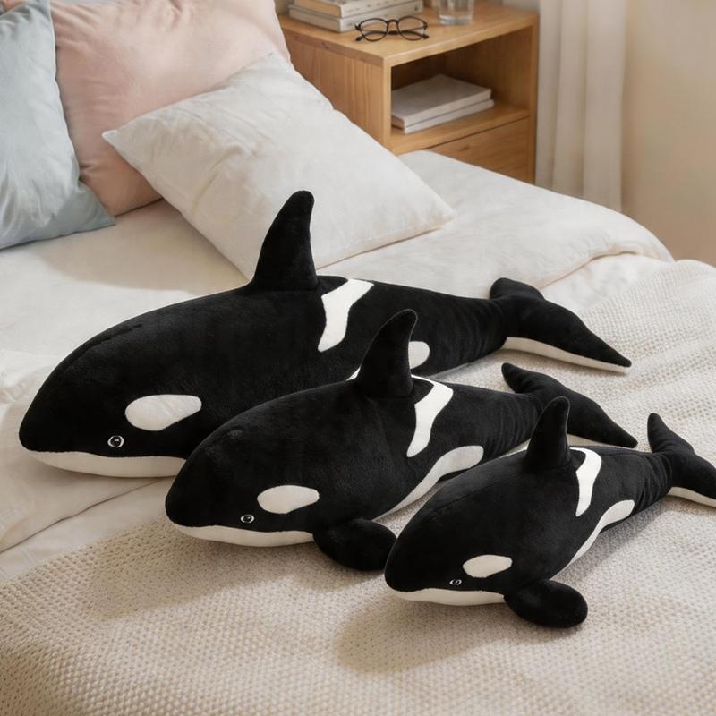 50/70/90 Cm Simulated Orca Soft Plaything Comfortable Fabric Snug Killer Whale Toss Backrest Warm Plush Chamber Bolster Sweet Living Space Display