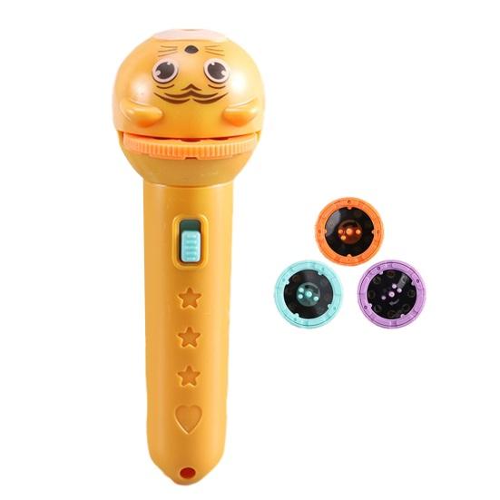 Kids Story Projector Flashlight Animal Image Projector Toy with Changeable Discs Early Learning Educational Toy for Bedtime Fun Gift for Children