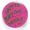 Happee Birthdae Cake Button Badge