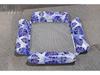 Inflatable Mesh Lounge Chair: Four-Tube Floating Hammock with Striped Foldable Design for Water Recreation