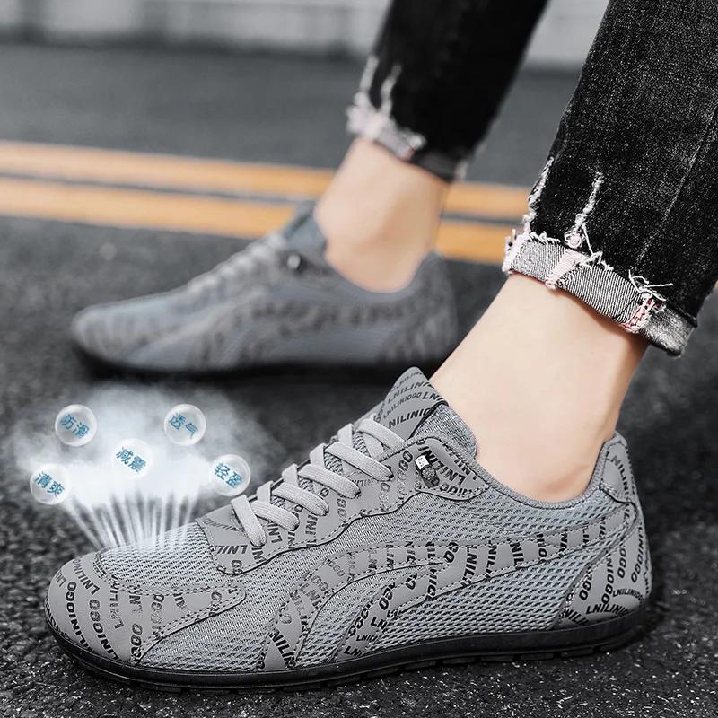 Модная мужская повседневная обувь Сетчатая дышащая Удобная Легкая Обувь без каблука — фото 4