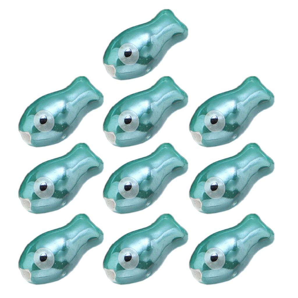 Packung mit 10 bunten Retro-Keramik-Fischperlen, handgefertigte Zwischenstück-Charms für DIY-Armbänder, Schmuckherstellungszubehör