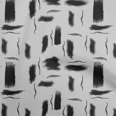 Cotton Flex Gray Fabric Abstract Dry Brush Stroke Quilting Supplies Print Sewing Fabric By The Yard 40 Inch
