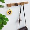 Free Punch Clothes Hanger Cute Wall Row Hanger Cartoon Solid Wood Hook  Entry Door