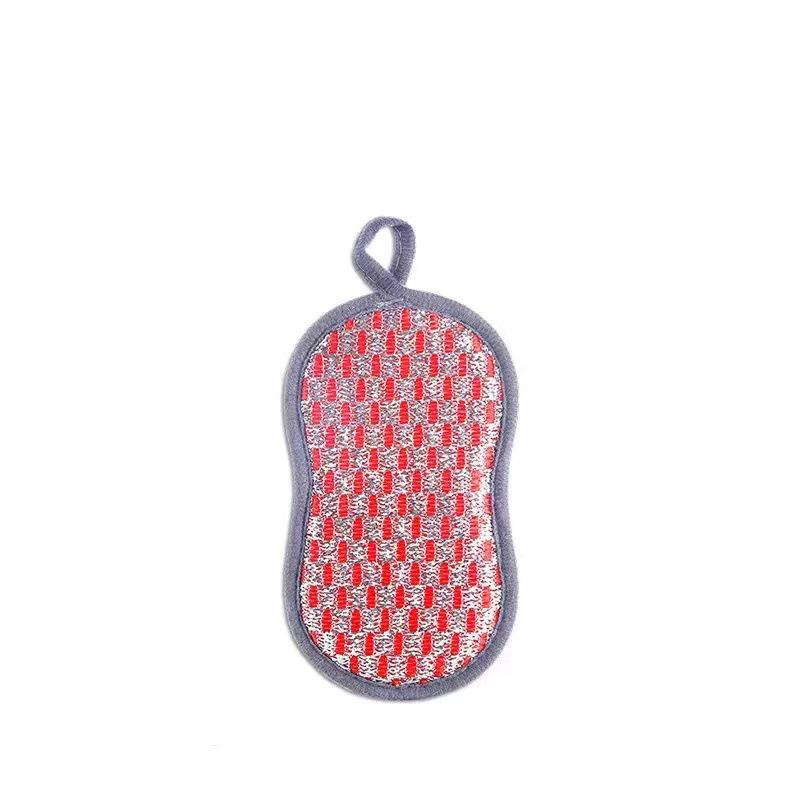 Double-Sided Non-Stick Scouring Pad & Dishwashing Sponge Brush