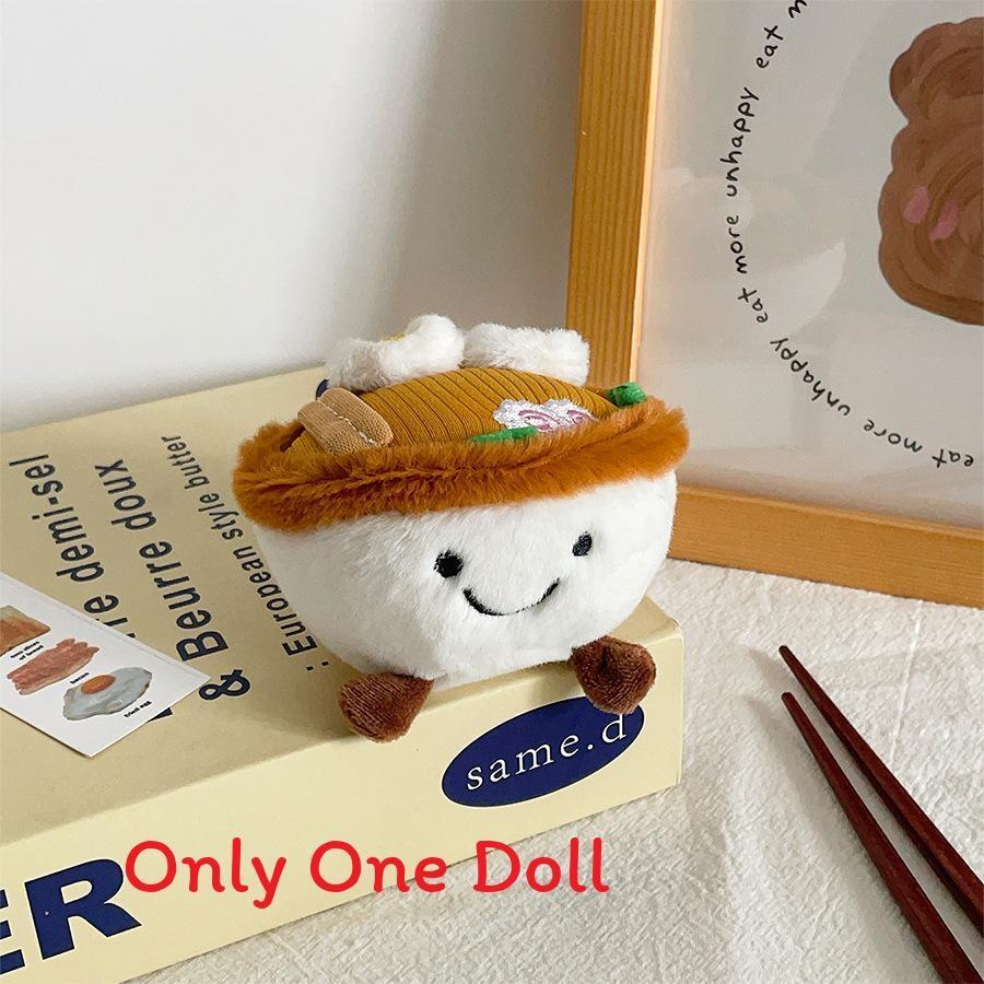 Egg Cute Noodle Cartoon Plush Hanging Toy Keychain Pendant Kids Travel Bag Decor