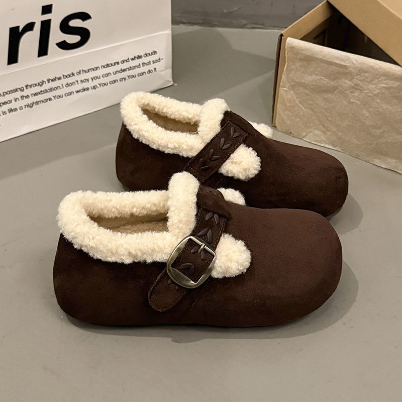 Women's large size soft elastic winter warm cold padded snow boots non-slip wear outdoor casual sneakers cotton boots fur shoes