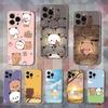 Süße B-BuBu D-DuDu Cartoon Handyhülle Für iPhone 16,15,14,13,12,11 Pro,Max,Plus,X,XS,XR,SE,Mini Transparent Weiche Hülle