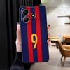 Fußball SuperStar Nummern Hülle für Xiaomi Redmi Note 13 14 Pro Plus 11s 10S 9S 7 8 9 10 11 12 Pro 12s Schwarze Weiche Handyhülle