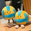 Kawaii Simulation Volleyball Plush Toy Cute Cartoon Smiley Ball Props Pillow Accompany Soft Gifts for Room Decor