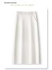 Women's White High-Waisted Midi Skirt - Versatile Summer 2025 Fashion