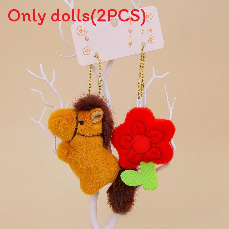 Plush Horse Keychain With Money Favors For New Year Decor And Bag Ornament