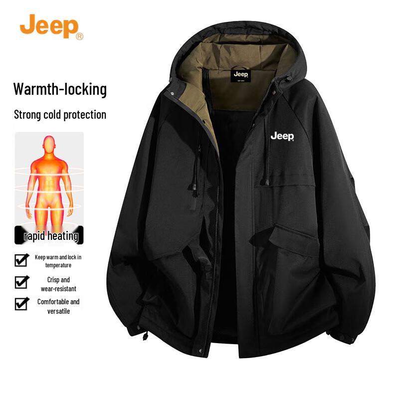 Jeep Men's Hooded Winter Padded Jacket