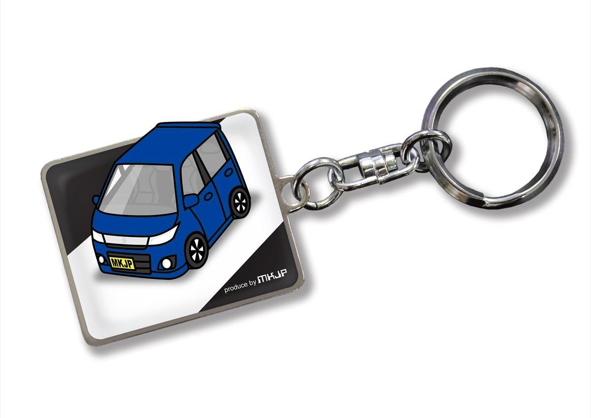 

Custom Keychain for Wagon R Stingray Black Blue Car Color [MKJP] MH23S, Base,