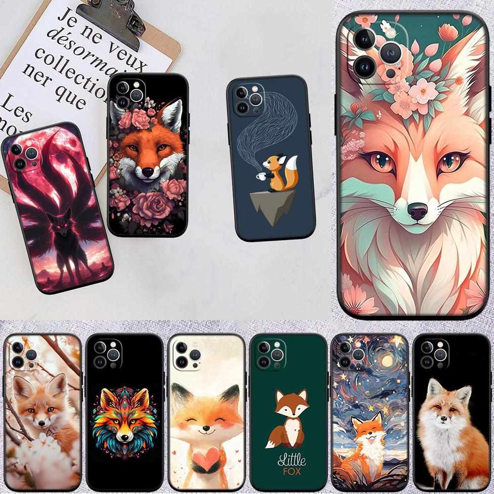 AQ53 Fuchs lustige Kunst Weiche Hülle für Redmi Note 13 14 Pro+ Plus A3 A3X 13X 13C 13R 14S 14C 14R