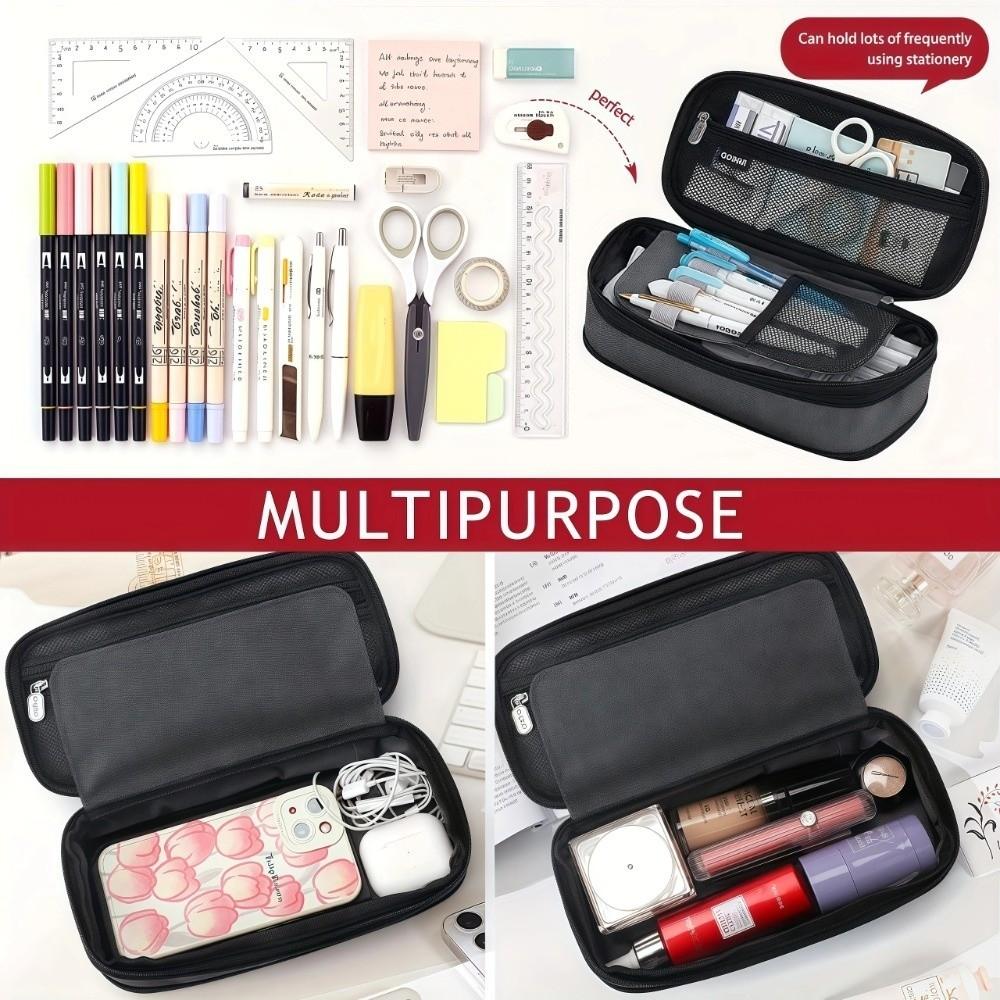 Multifunctional Stationery Bag Double-layer Stationery Organizer Fashion Pen Box  Gift