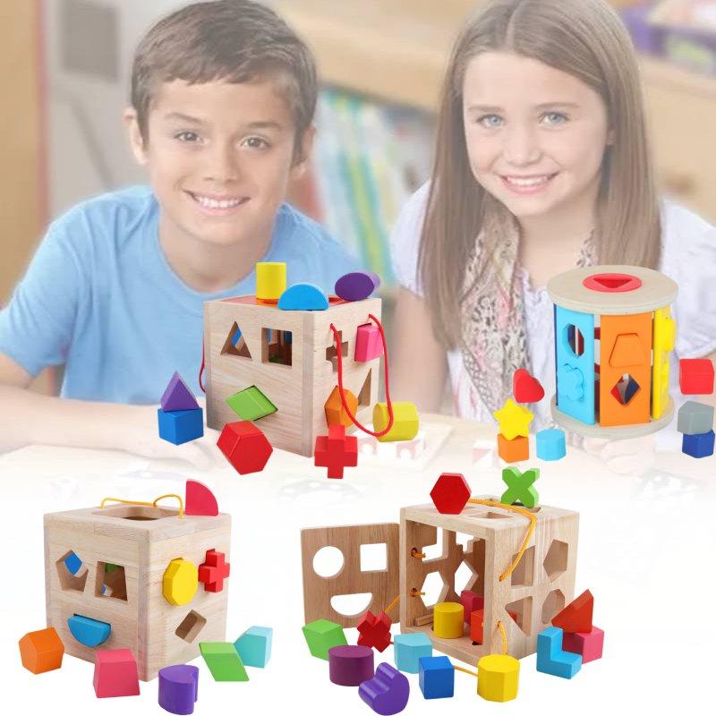 Geometric Pairing Shapes Building Blocks Baby Education Enlightenment Toy Set