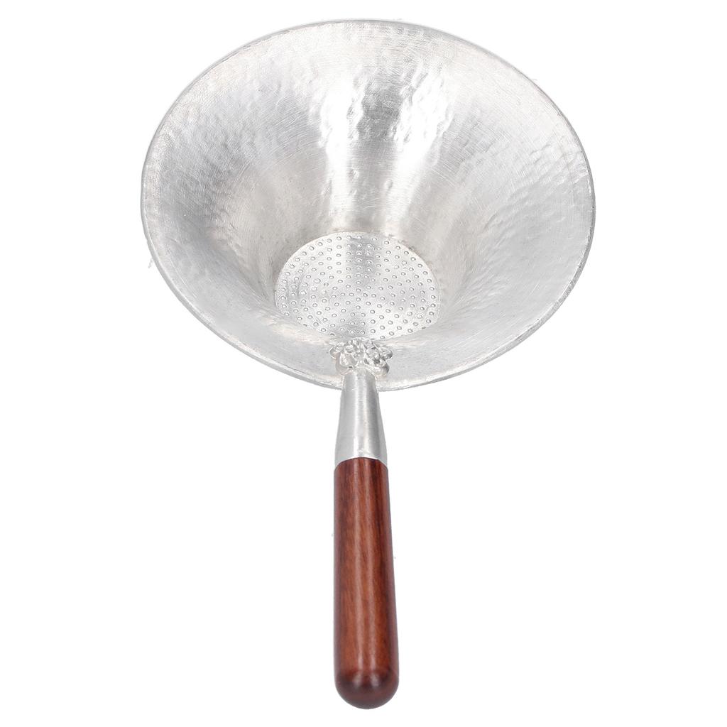 Tea Strainer Innovative Tea Leaf Infuser Filter Brewing Device for Home Office UseRed Wood Handle