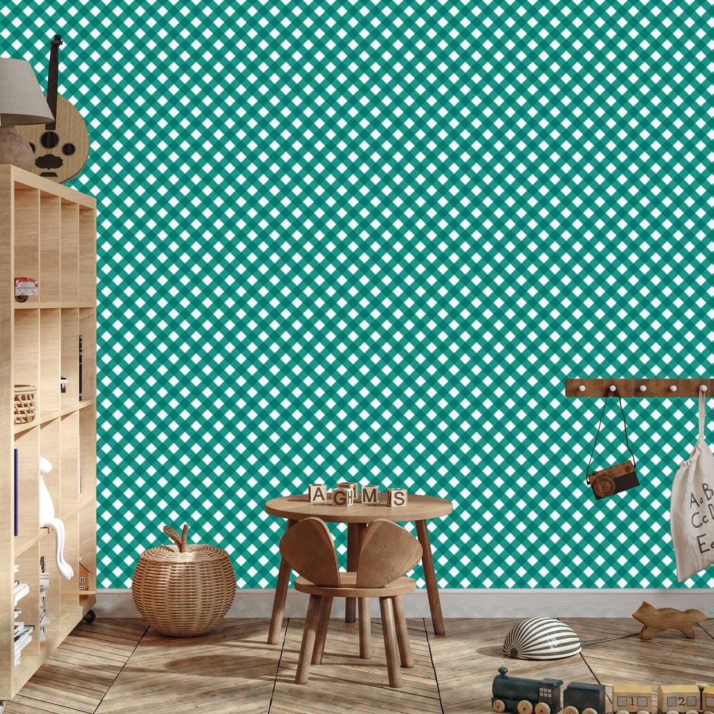Vichy Plaid Wallpaper for Living Room and Bedroom 50x1000