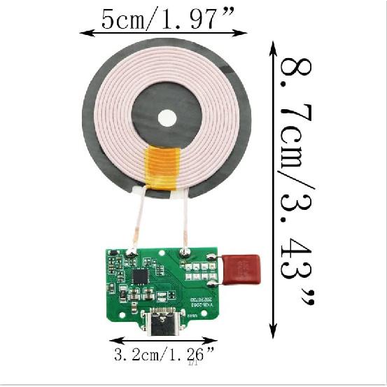 15W Qi Wireless Charger PCBA Circuit Board with Coil Pad Charging