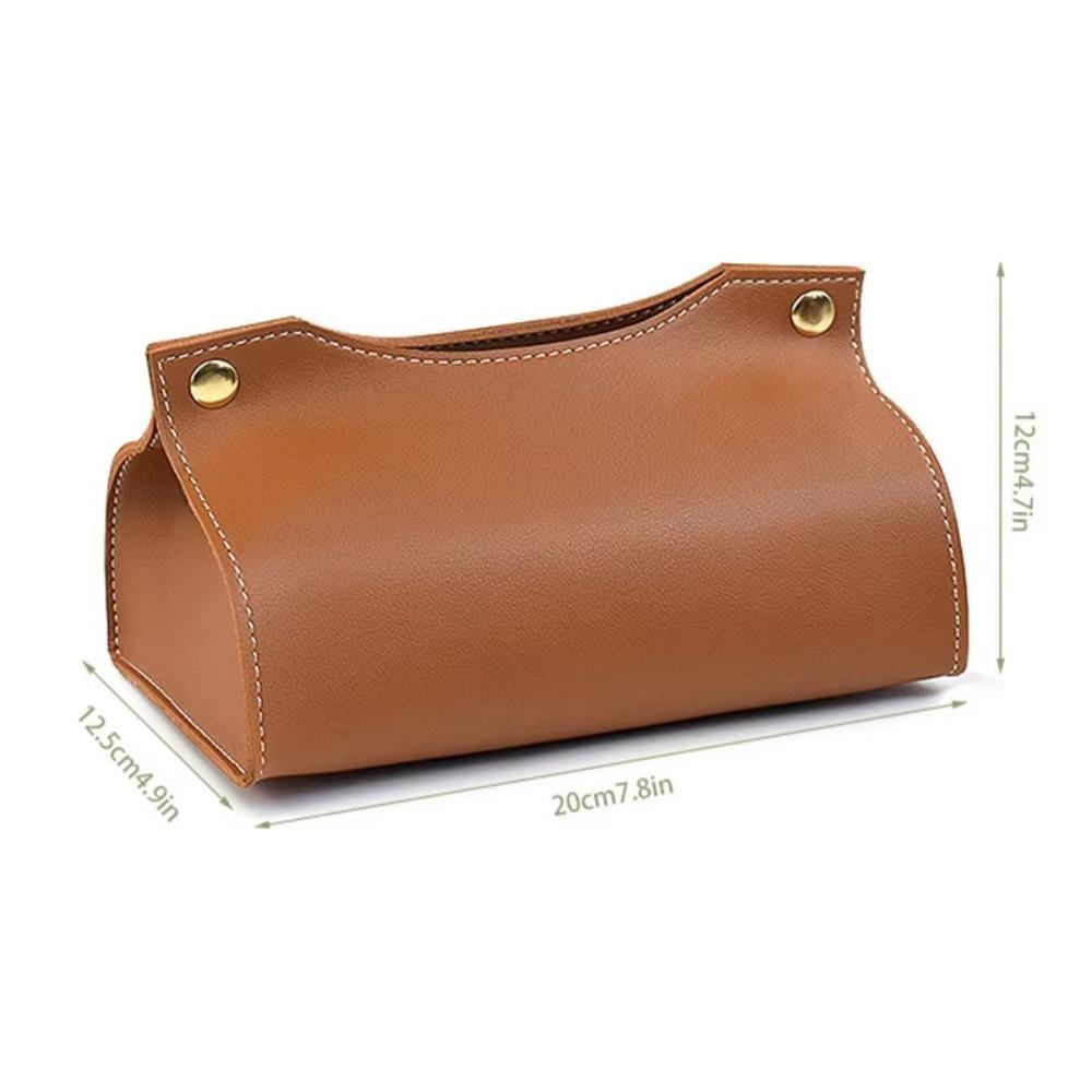 Simple PU Leather Tissue Box Waterproof Foldable Napkin Holder Multi-purpose Large Kitchen Storage Paper Box Living Room Kitchen