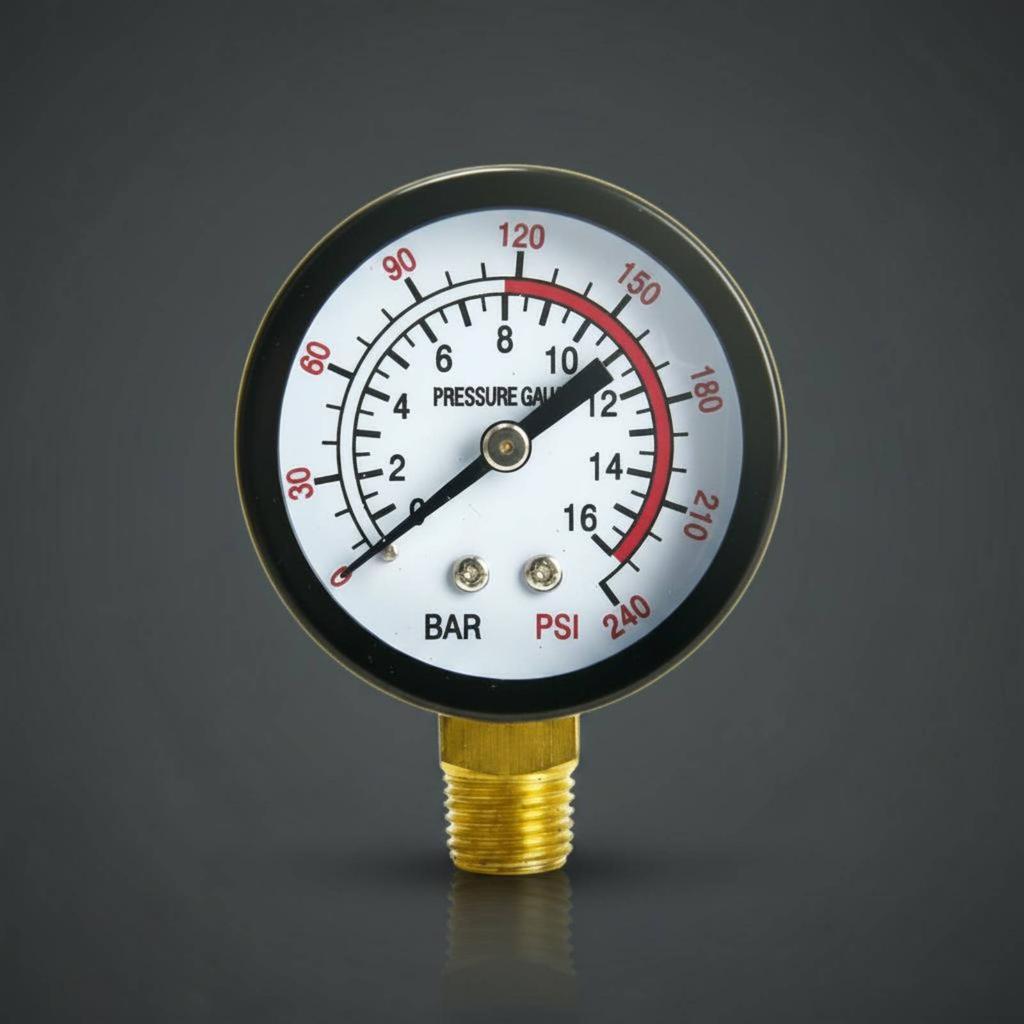 Radial Pressure Gauge 1.6 MPa Air Compressor Gauge Industrial Tool Part Compact Face