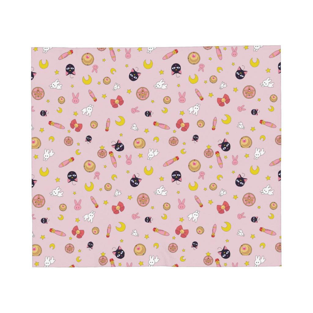 Koce Anime S-Sailor M-Moon Polarowe Na Cały Sezon Wielofunkcyjne Lekkie Cienkie Kocyki na Sofę Sypialnię Poszewki na Kołdrę