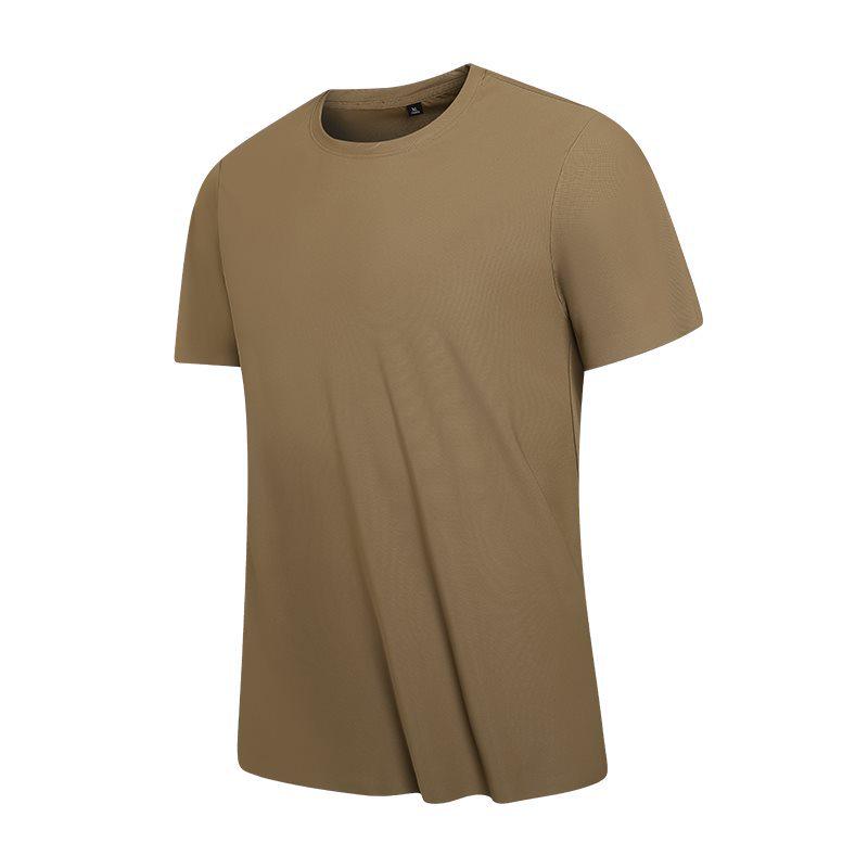 Men's Summer Ice Silk Quick-Drying Breathable Seamless Round Neck T-Shirt