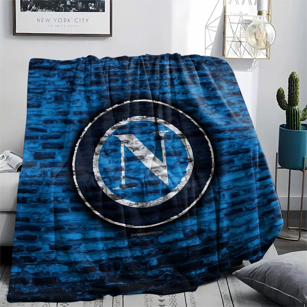 Nápoles, Manta de Franela con Patrón, Alta calidad, Cómoda para Todas las Estaciones, Decoración del Hogar, Calidez y Comodidad, Perfecta para Regalos.