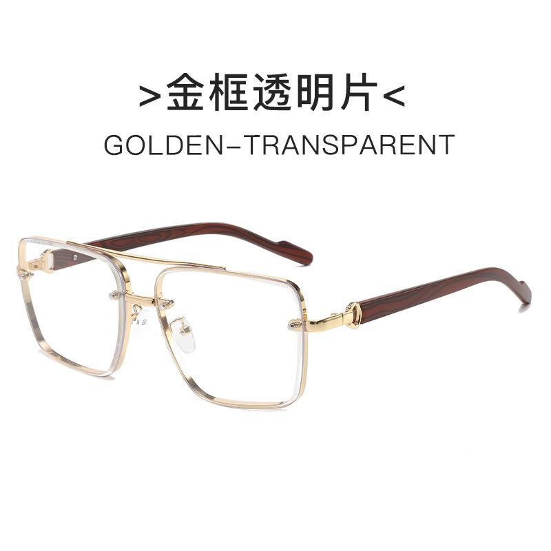 

New Retro Square Metal Sunglasses Women S Original Brand Double Bridge Pilot Style Driving Glasses Fashionable Sun Uv400 Shades