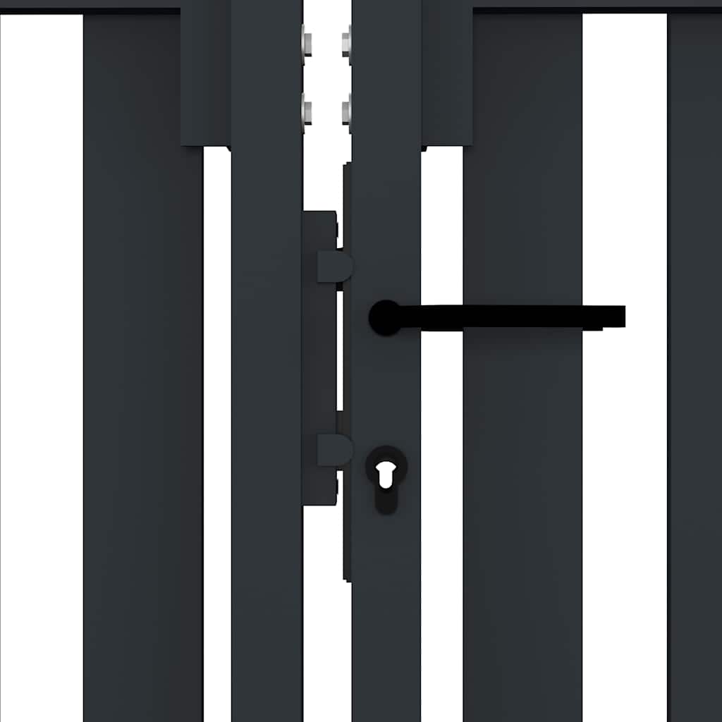 Vidaxl Garden Fence Double Door Fence Fur Steel 300X75 Cm Anthracite