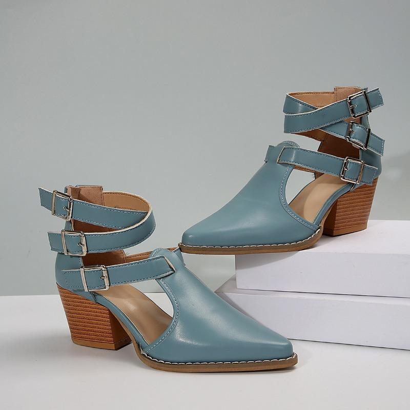 Large Size Fashion High Heel Sandals Women New Thick Heel Shoes