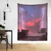 Sunset Window Scenery Tapestry Wall Hanging Bohemian Modern Landscape Art Dormitory Living Room Home Decor