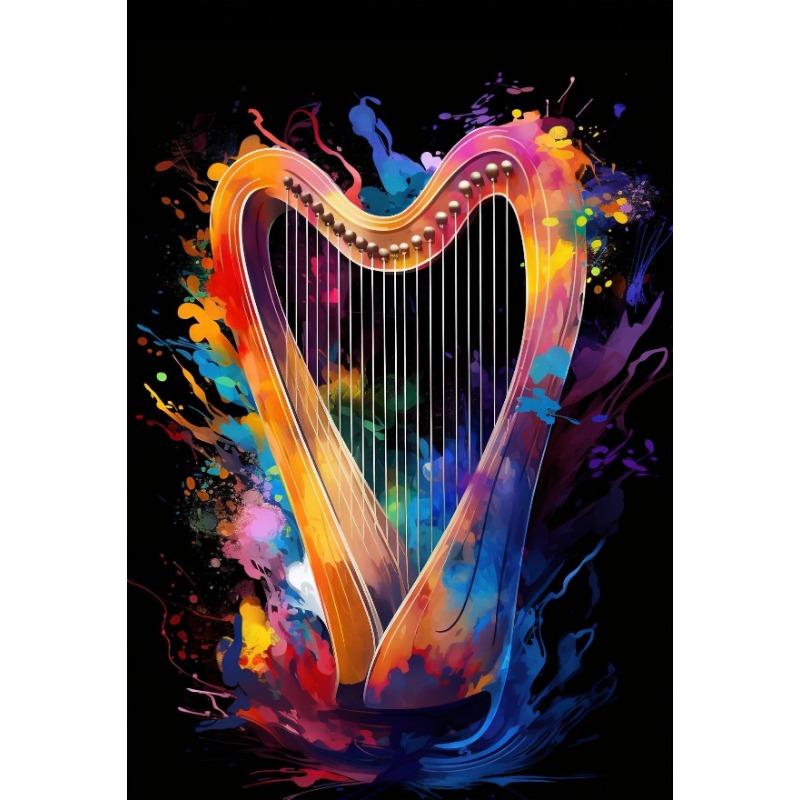 Classic Fashion Instruments Piano Guitar Music Festival Poster Canvas Paintings Wall Art Pictures Music Studio Home Decor