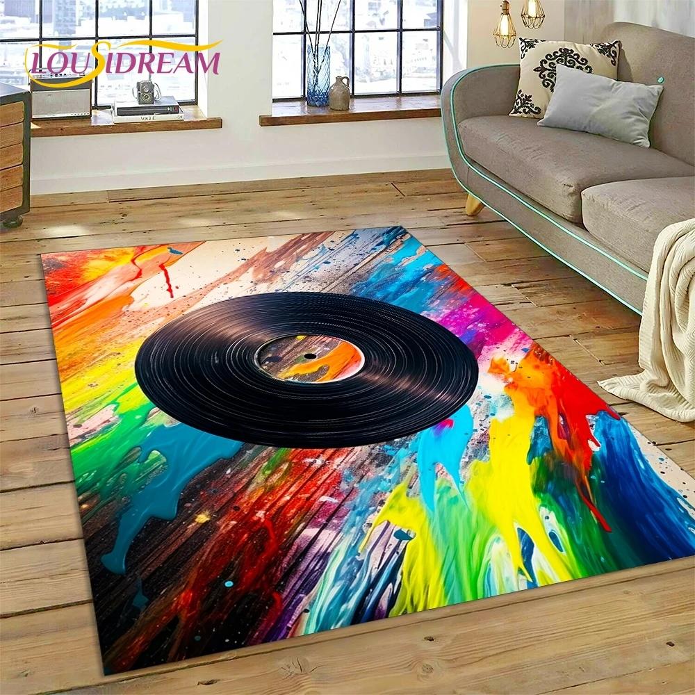 Płyta winylowa Muzyka DJ Ekran taśma Dywan Dywanik do Sypialni Salon Dom Sofa Dekoracja, Dzieci Gra Duża Dekoracja Mata Podłogowa