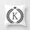 Nordic Simple Crown Letter Printing Pattern Cushion Cover Home Living Room Sofa Decoration Square Pillow Pillow Cover
