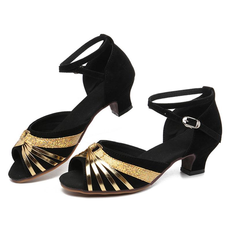 Damen Erwachsene Latein Tanzschuhe Hoher Absatz Tanzschuhe Damen Weicher Boden Modern Standard Tanzschuhe
