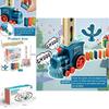 Multicolored Domino Train Set With Sound For Kids Educational Building Toys