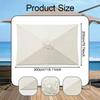 200cmx300cm Canopy for Umbrella Replacement, Rectangular Shape Outdoor