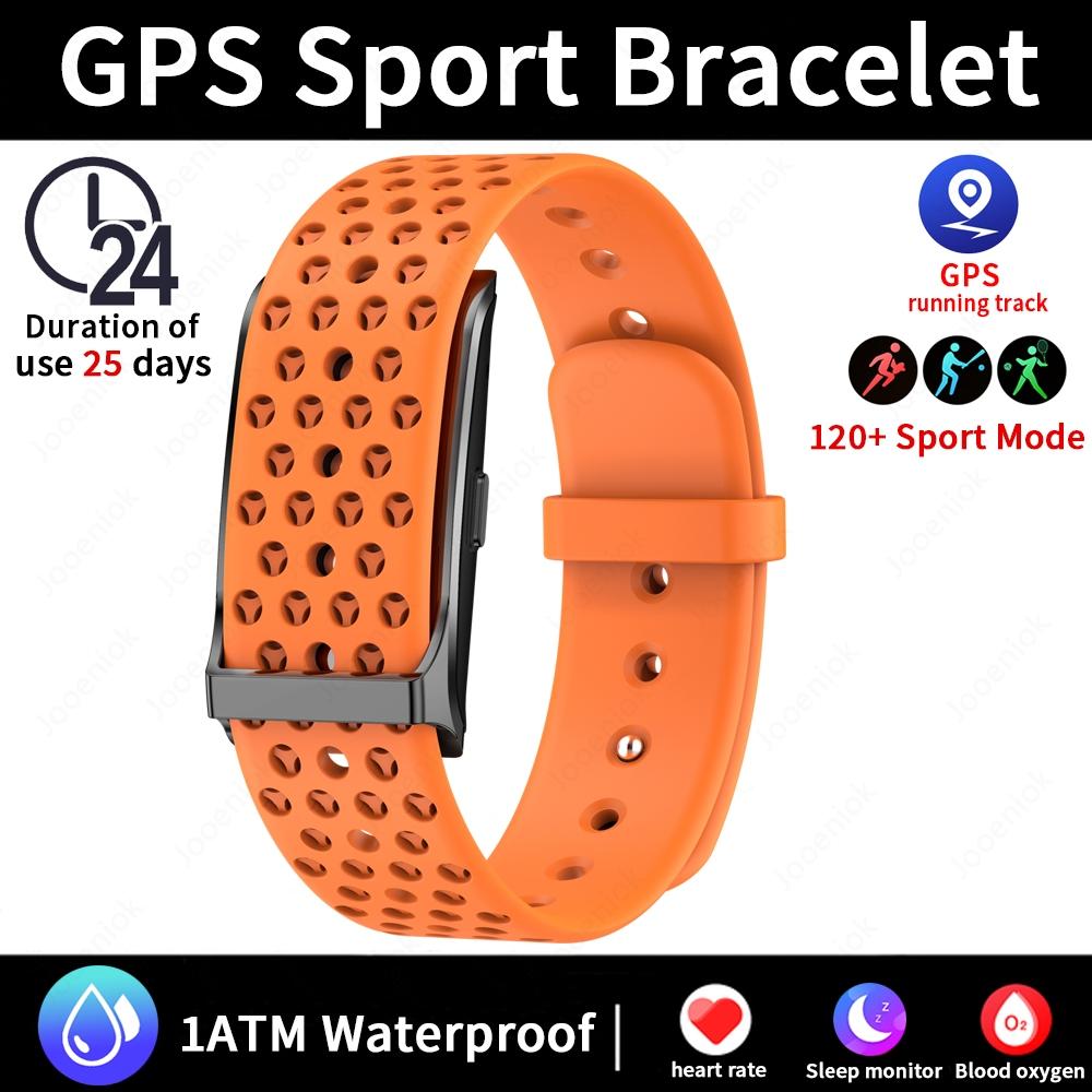 

Smart Bracelet Heart Rate Blood Oxygen Monitor GPS Sports Record Electronic Bracelet Male Female Smartwatch New Android IOS оранжевый