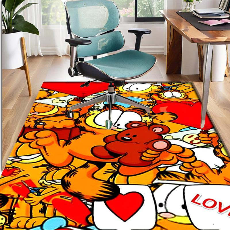Garfield Pattern Rug, Indoor/Outdoor Mat, for Picnic, Gameroom, Bedroom, Office, Living Room, Home Decor Carpet, Birthday Gift