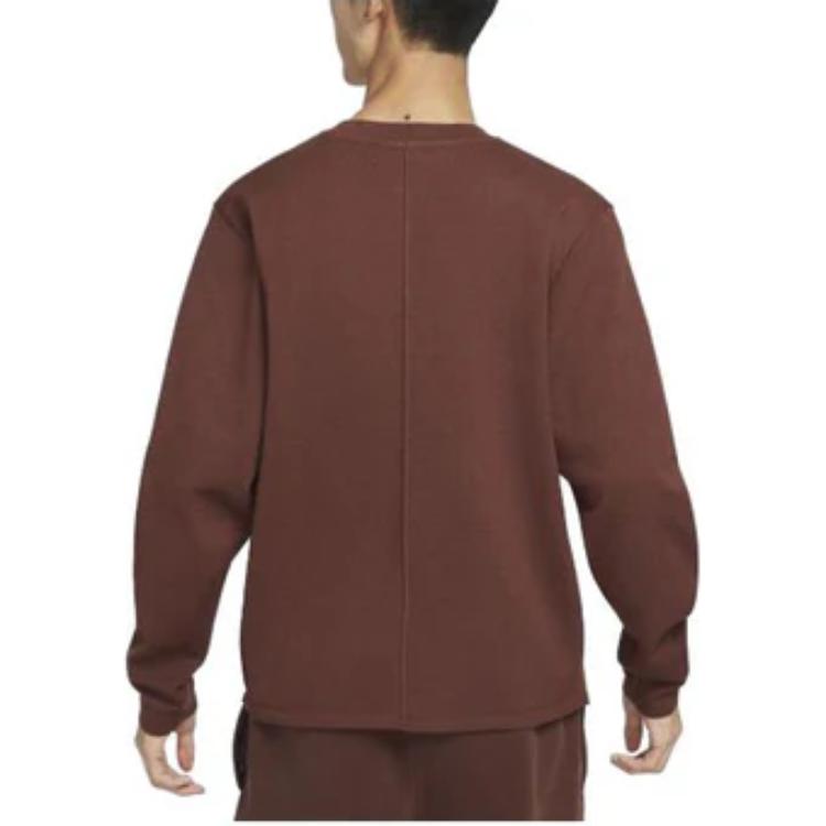 Nike Solid Color Logo Print Loose Crew Neck Sweatshirt Men Sweatshirt Earth-Tone DV9975-231