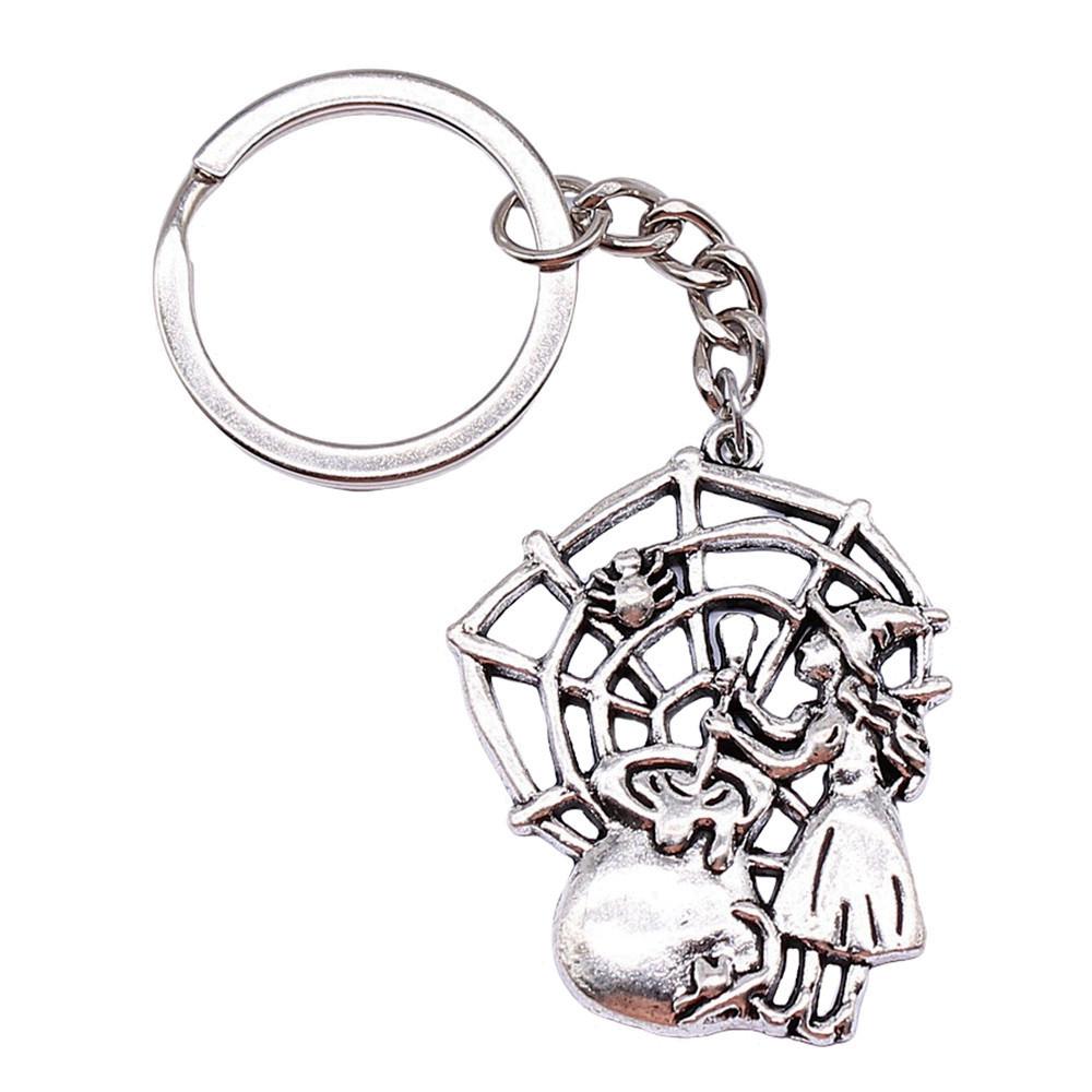Bat Charm Keychain Spooky Insect Key Holder Halloween Day 28mm Ring