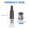 Uxcell 8-Pack 4-Pin Mini XLR Female Connector TA4F Jack Adapter Plug Replacement Cable Terminal for Microphone, Audio Amplifier, Mixer, Recording