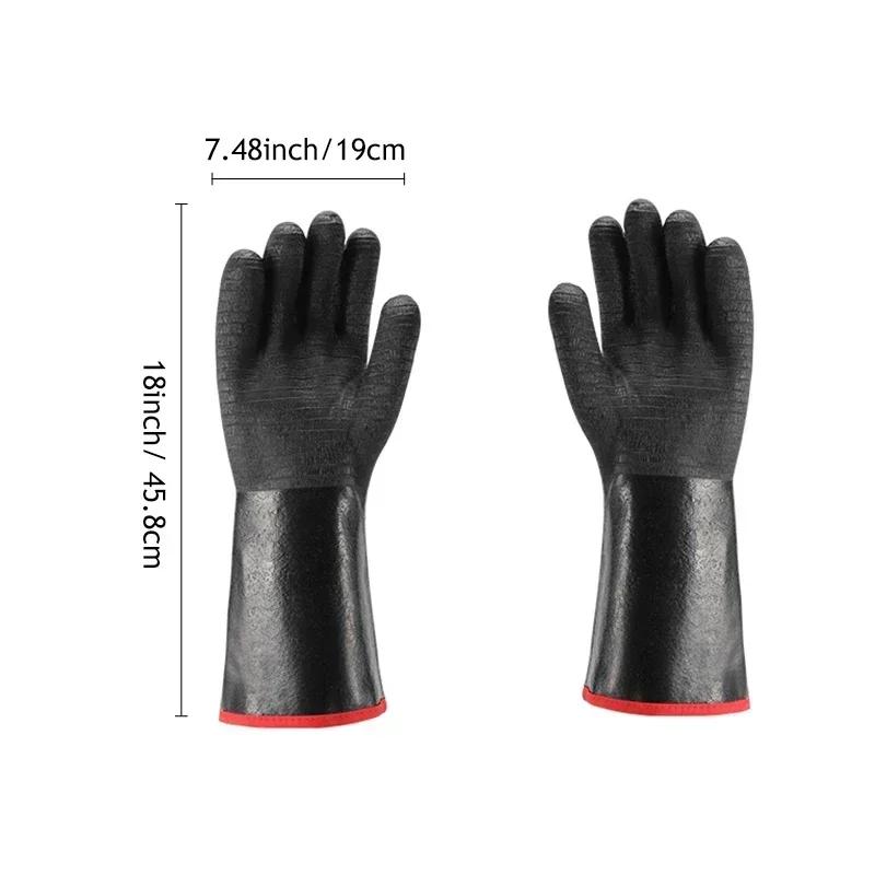 BBQ Gloves Heat Resistant Gloves Baking Sheet Firewood for Grill Smoker Cooking Pit Barbecue Waterproof Oil Resistant