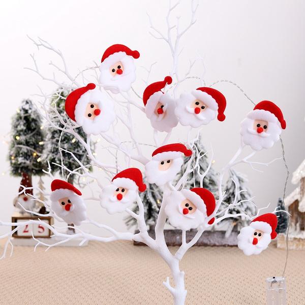 10 LEDs 5.4ft Christmas Snowman String Lights Waterproof Light Up String Lights Short Plush Lights for Christmas Decorations Christms Tree Light