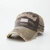 Bent-brimmed Hat, Old Letter Cap, Embroidered Ripped Baseball Cap, Men's American Sunshade, Sunscreen Hat, Women's