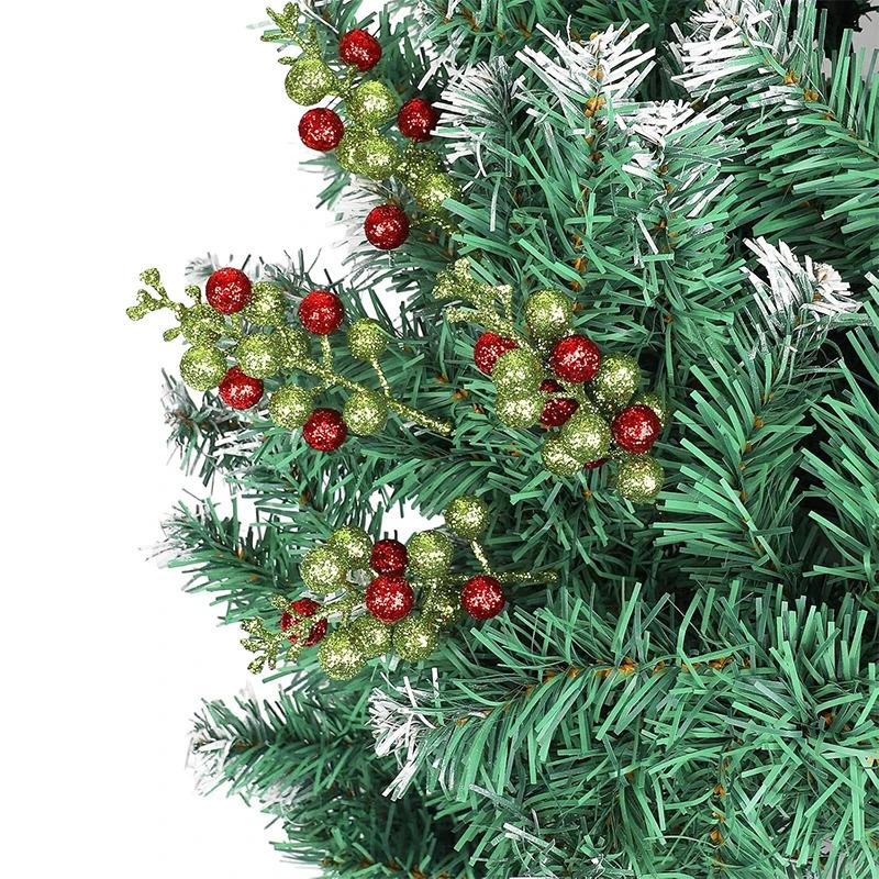 5/10Pcs Christmas Red Green Artificial Berry Bouquet - Xmas Tree Ornaments, Home Decor & New Year Party Supplies