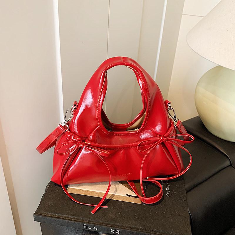 

Sweet Bow Red One Shoulder Bags Summer Fashi Women s PU Crossbody Bag 2026 New Versatile Wedding Party Handbags Trend (20cm<Max Length<30cm) красный